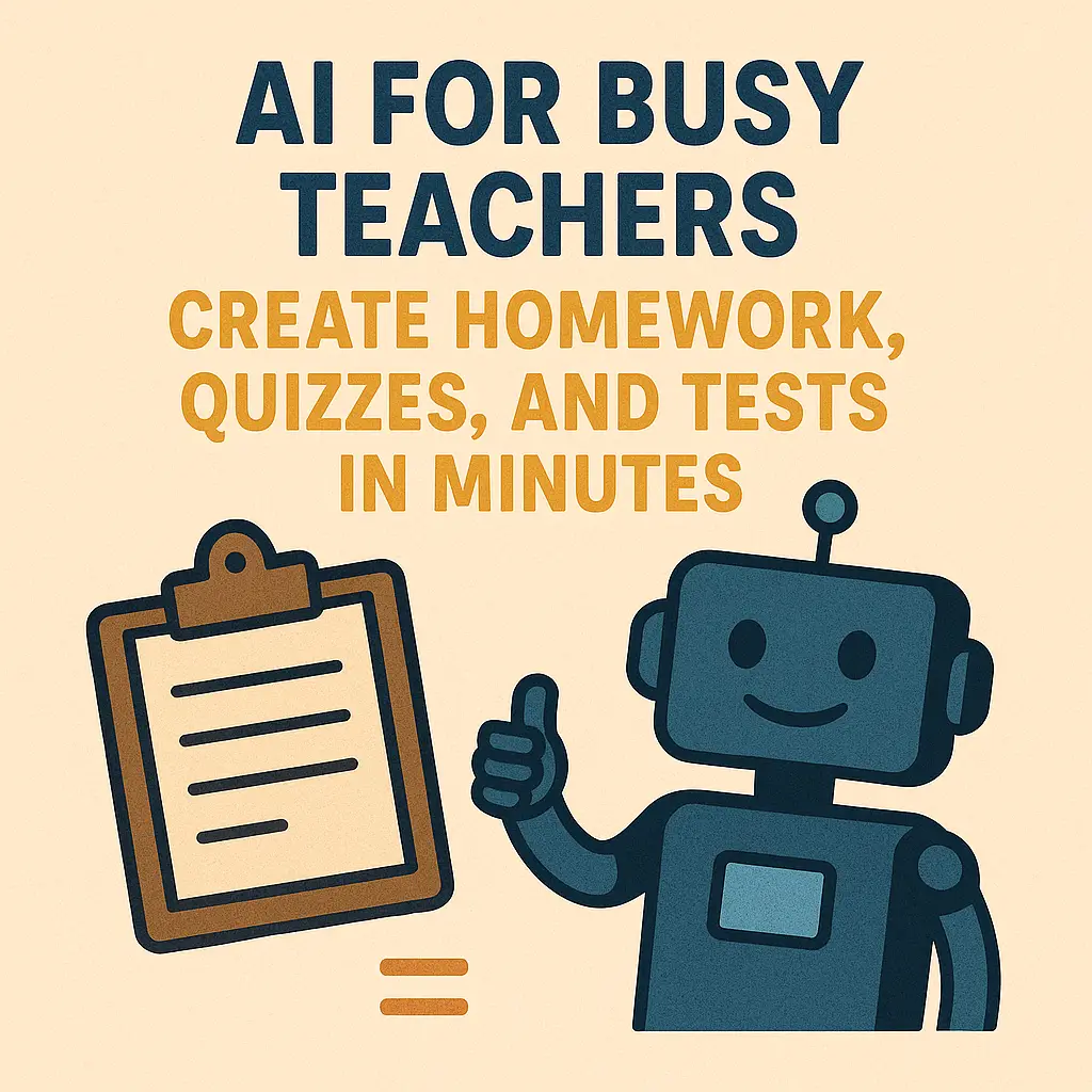 AI for Busy Teachers: Create Homework, Quizzes, and Tests in Minutes