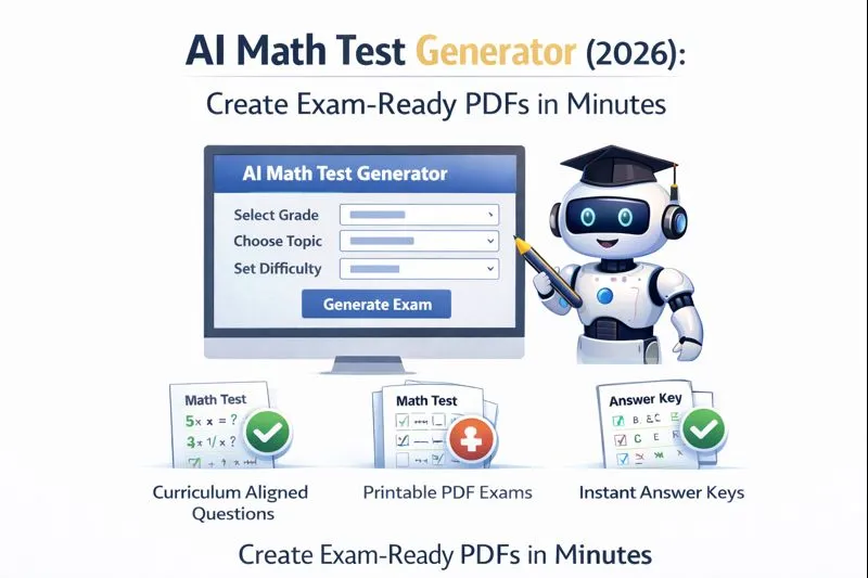 AI Math Test Generator (2026): Create Exam-Ready PDFs in Minutes