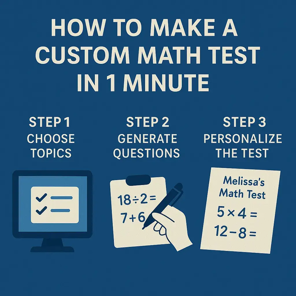 How to Make a Custom Math Test in 1 Minute
