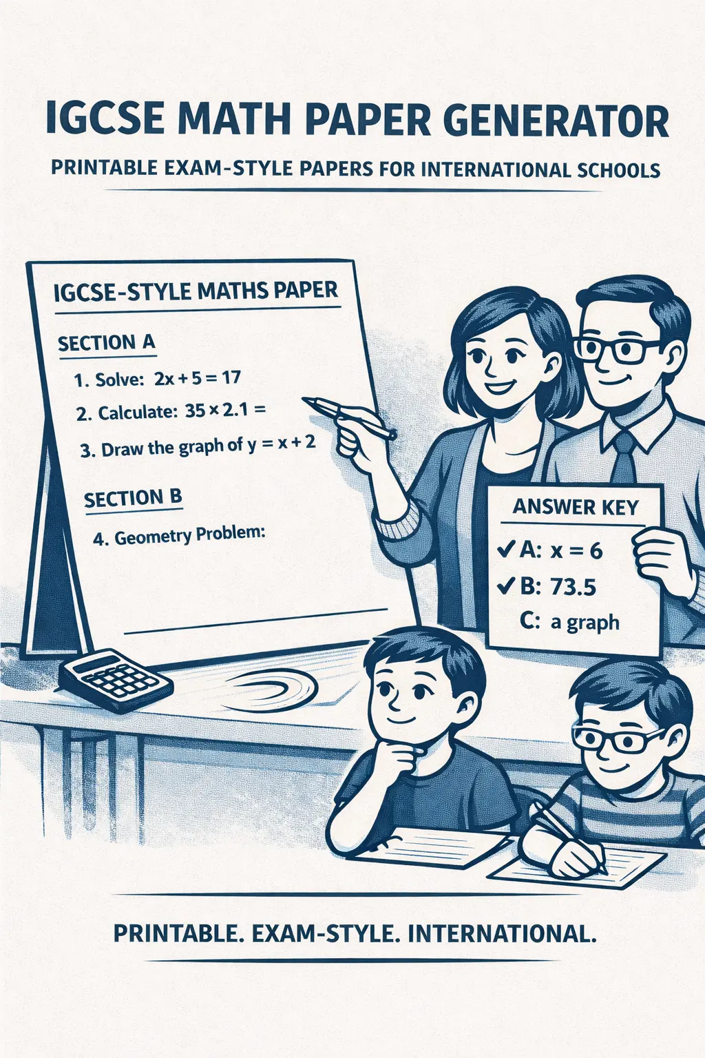 IGCSE Math Paper Generator: Build Exam-Style Printable Papers for International Schools