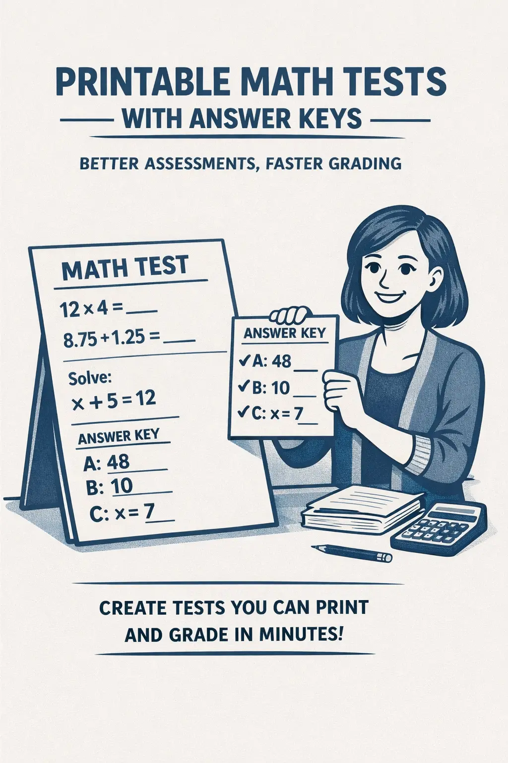 Printable Math Tests With Answer Keys | MathQuizily | MathQuizily